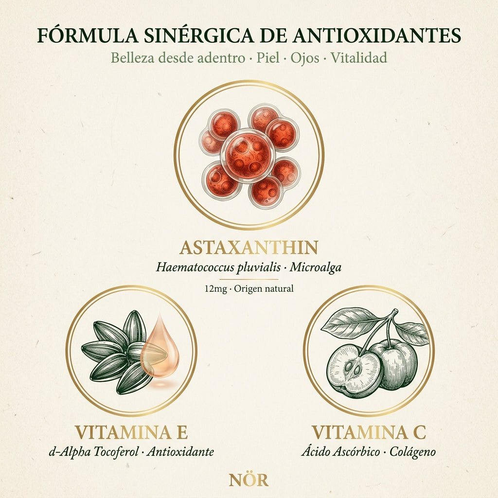 Astaxantín, Vitamina E y Vitamina C