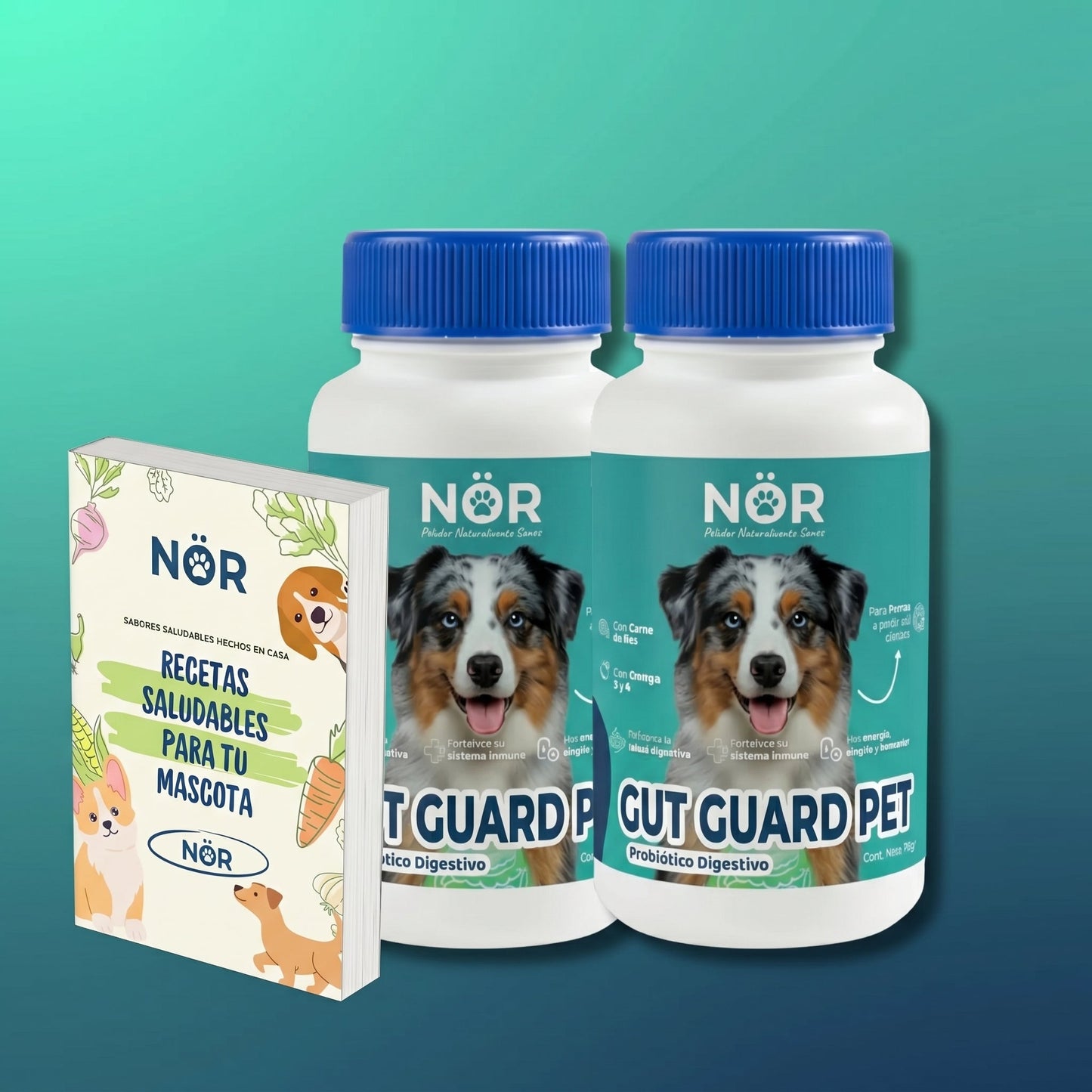NÖR Gut Guard Pet - 2 tarros + libro recetas